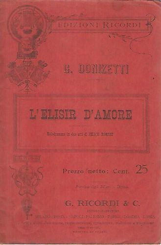 L' elisir d'amore - G. Donizetti - copertina