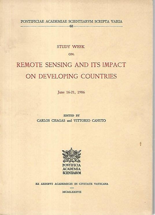 Study week on: remote sensing and its aimpact on developing countries - Carlos Chagas - copertina