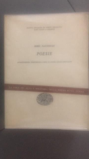 boris poesie introduzione tradizione e note di angelo maria ripellino - Boris Pasternak - copertina