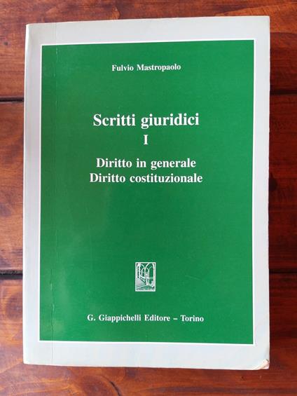 Scritti giuridici I - copertina