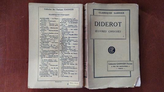 Diderot Oeuvres Choisies de Diderot - Jean-Baptiste d' Alembert - copertina