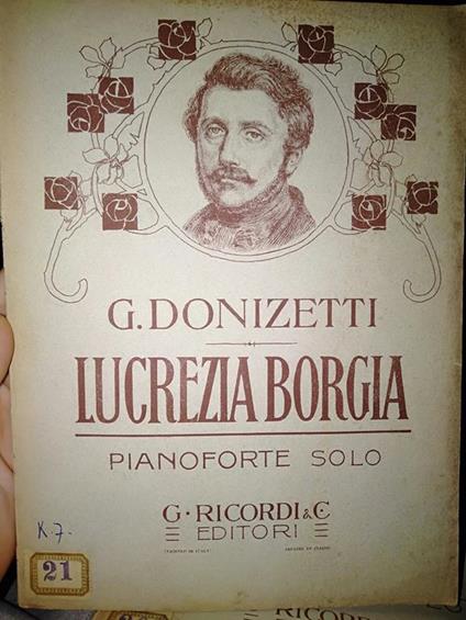 Lucrezia Borgia pianoforte solo - G. Donizetti - copertina