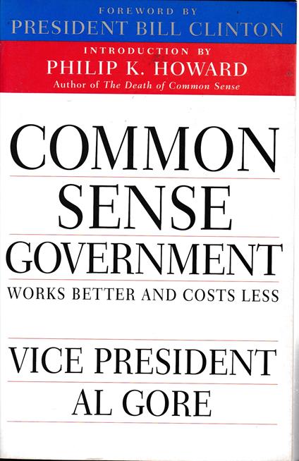 Common sense government. Works better and costs less - copertina