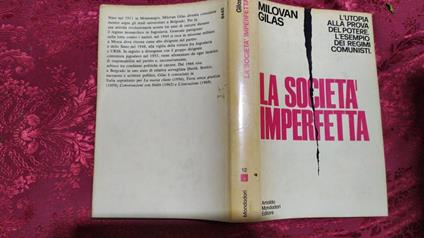 La societa' imperfetta - Milovan Gilas - copertina