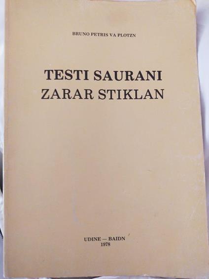Testi salutami zar stillklan - copertina