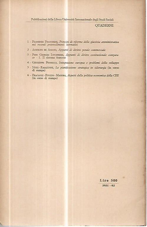 Integrazione europea e problemi dello sviluppo - Giuseppe Petrilli - 2