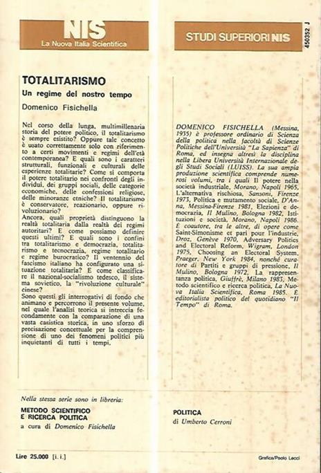 Totalitarismo. Un regime del nostro tempo - Domenico Fisichella - 2