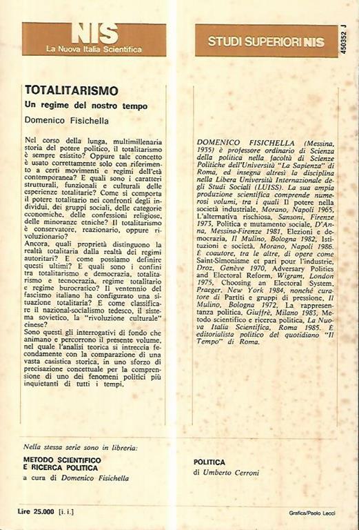 Totalitarismo. Un regime del nostro tempo - Domenico Fisichella - 2