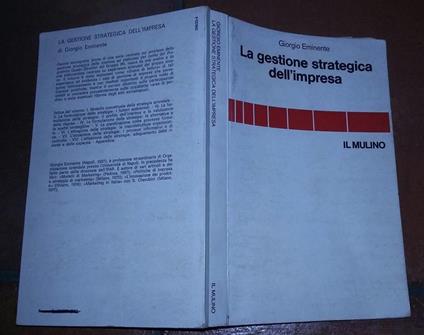 La gestione strategica dell'impresa - Giorgio Eminente - copertina