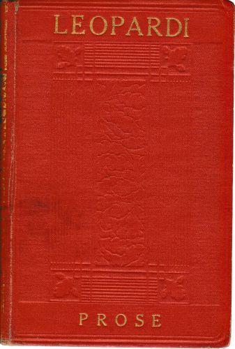 Prose - Giacomo Leopardi - copertina
