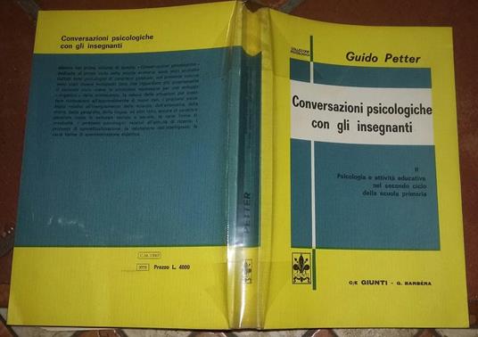 Conversazioni psicologiche con gli insegnanti - Guido Petter - copertina