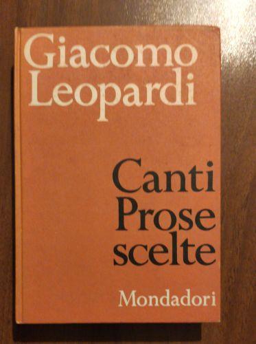 Canti Prose Scelte - Giacomo Leopardi - copertina