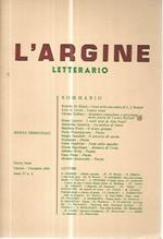 L' argine letterario. Rivista trimestrale. Ottobre-dicembre 1970