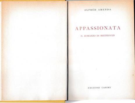 Appassionata. Il romanzo di Beethoven - Alfred Amenda - copertina