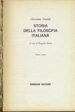Storia della filosofia italiana. Voll 1-2