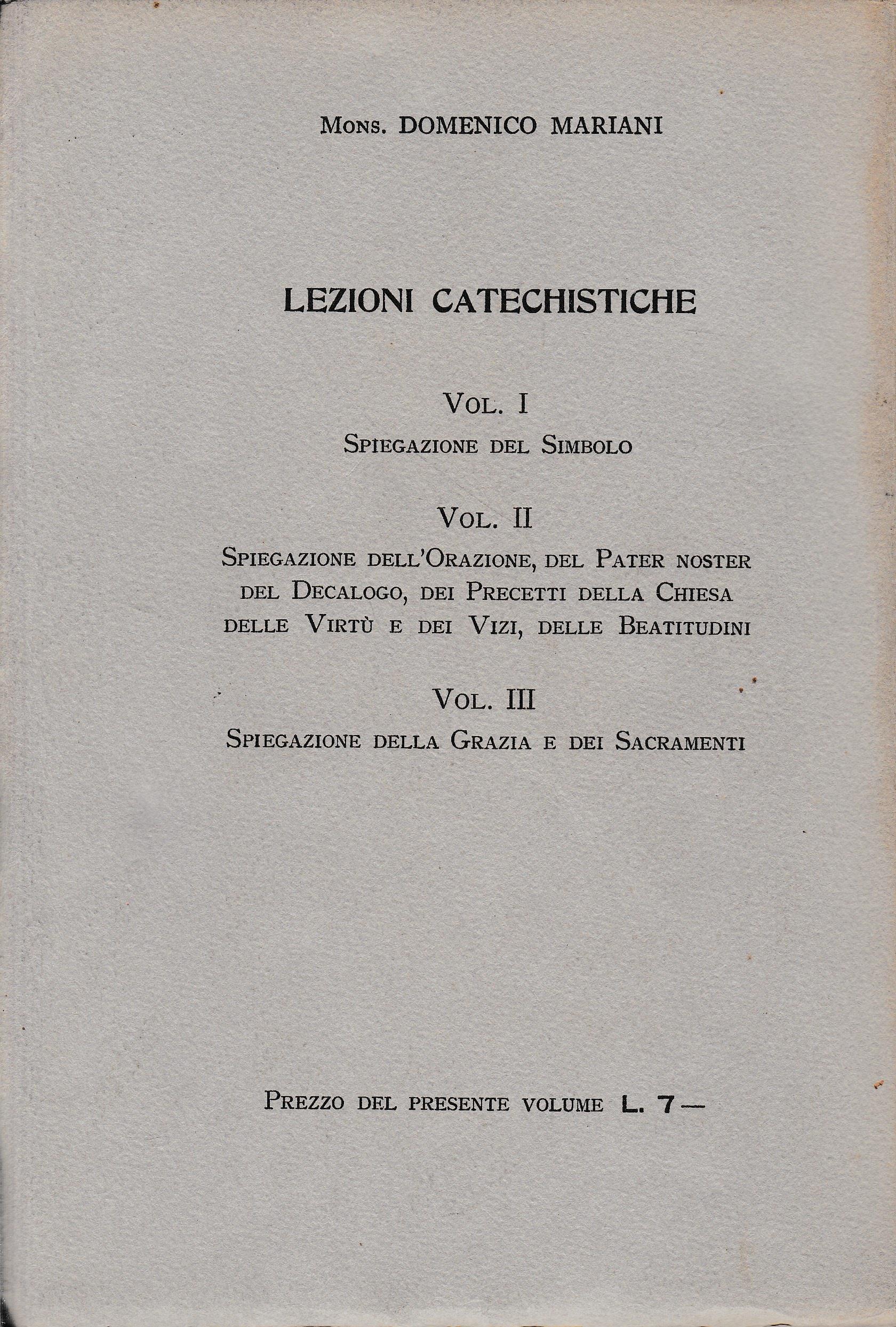 Lezioni Catechistiche, volume II°