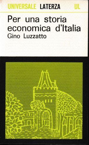 Per una storia economica d'Italia - Gino Luzzatto - copertina