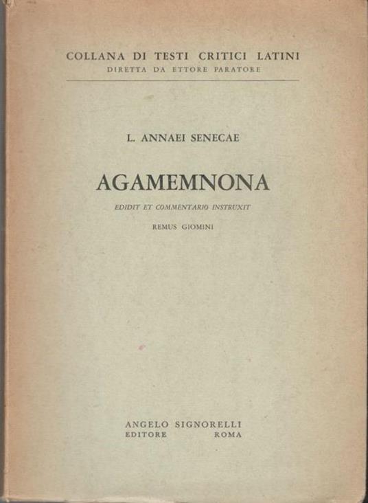 Agamemnona - L. Anneo Seneca - copertina