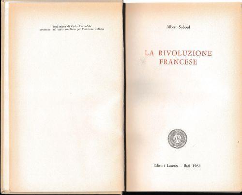 La Rivoluzione francese - Albert Soboul - copertina