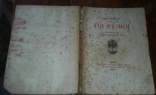 Toi et Moi - Paul Géraldy - copertina