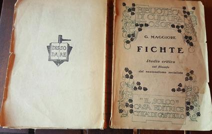 Fichte. Studio critico sul filosofo del nazionalismo socialista - copertina
