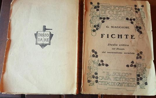 Fichte. Studio critico sul filosofo del nazionalismo socialista - copertina