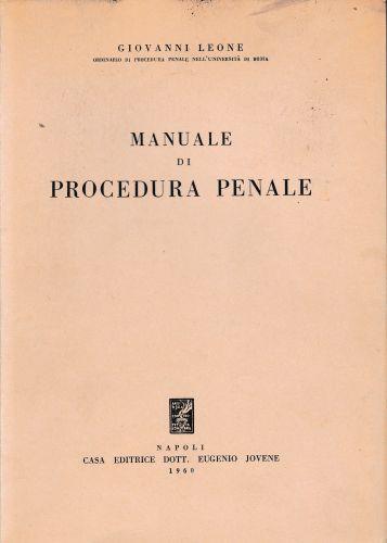 Manuale di procedura penale - Galibert Leone - copertina