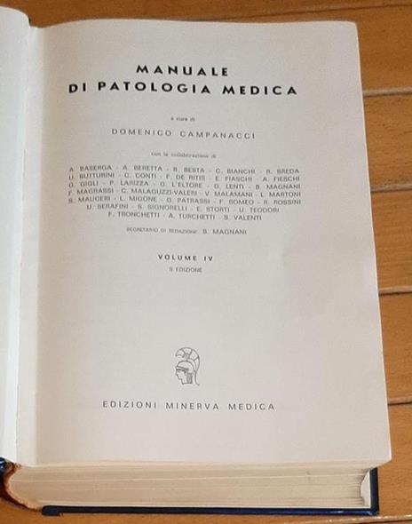 Manuale di patologia medica volume 1,2,3,4 - 2