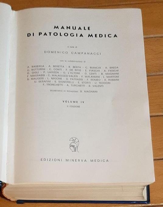 Manuale di patologia medica volume 1,2,3,4 - 2