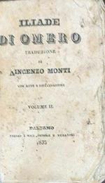 Iliade di Omero. Traduzione di Vincenzo Monti. Vol. II