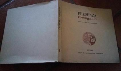 Presenza Romagnola Quaderno di testi e di documentazione 1 - Armando Ravaglioli - copertina
