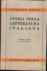 Storia della letteratura italiana. Volume I°