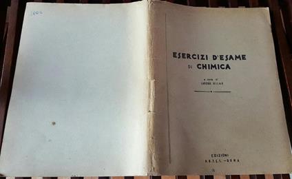 Esercizi d'esame di chimica - copertina