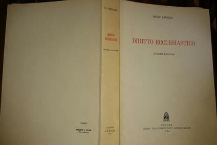 Diritto ecclesiastico. Seconda edizione - Sergio Lariccia - copertina