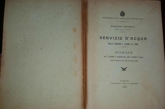 Servizio d'acqua Nelle stazioni e lungo le linee - copertina