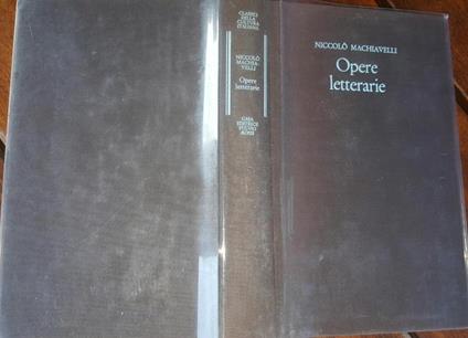 Opere letterarie - Niccolò Machiavelli - copertina