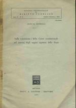 Sulla posizione della corte costituzionale nel sistema degli organi supremi dello stato. Estratto