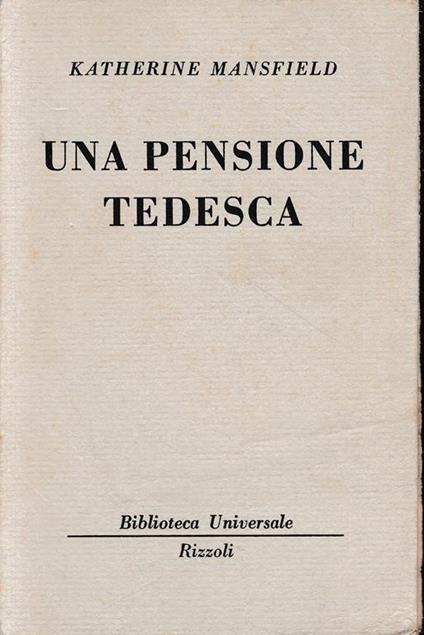 Una pensione tedesca - Katherine Mansfield - copertina