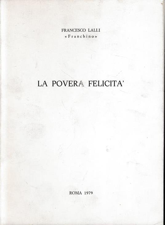 La povera felicità - copertina