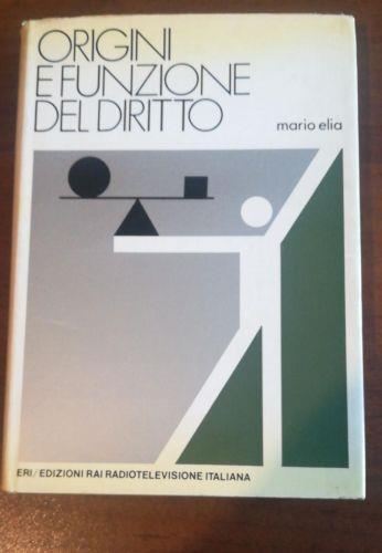 Origini E Funzione Del Diritto - Mario Elia - copertina