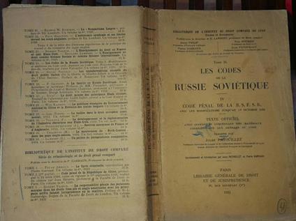 Les codes de la Russie Sovietique IV - copertina