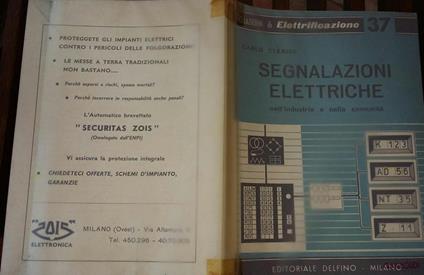 Segnalazioni elettriche nell'industria e nella comunità - Carlo Clerici - copertina