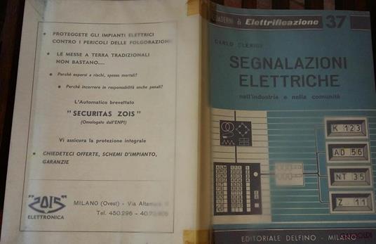Segnalazioni elettriche nell'industria e nella comunità - Carlo Clerici - copertina