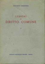 Lezioni di diritto comune. I