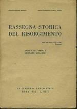 Rassegna storica del risorgimento. Anno XXII Fasc. I Gennaio 1935