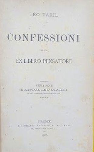 Confessioni di un ex-libero-pensatore - Leo Taxil - copertina