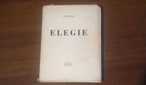 Elegie - Albio Tibullo - copertina