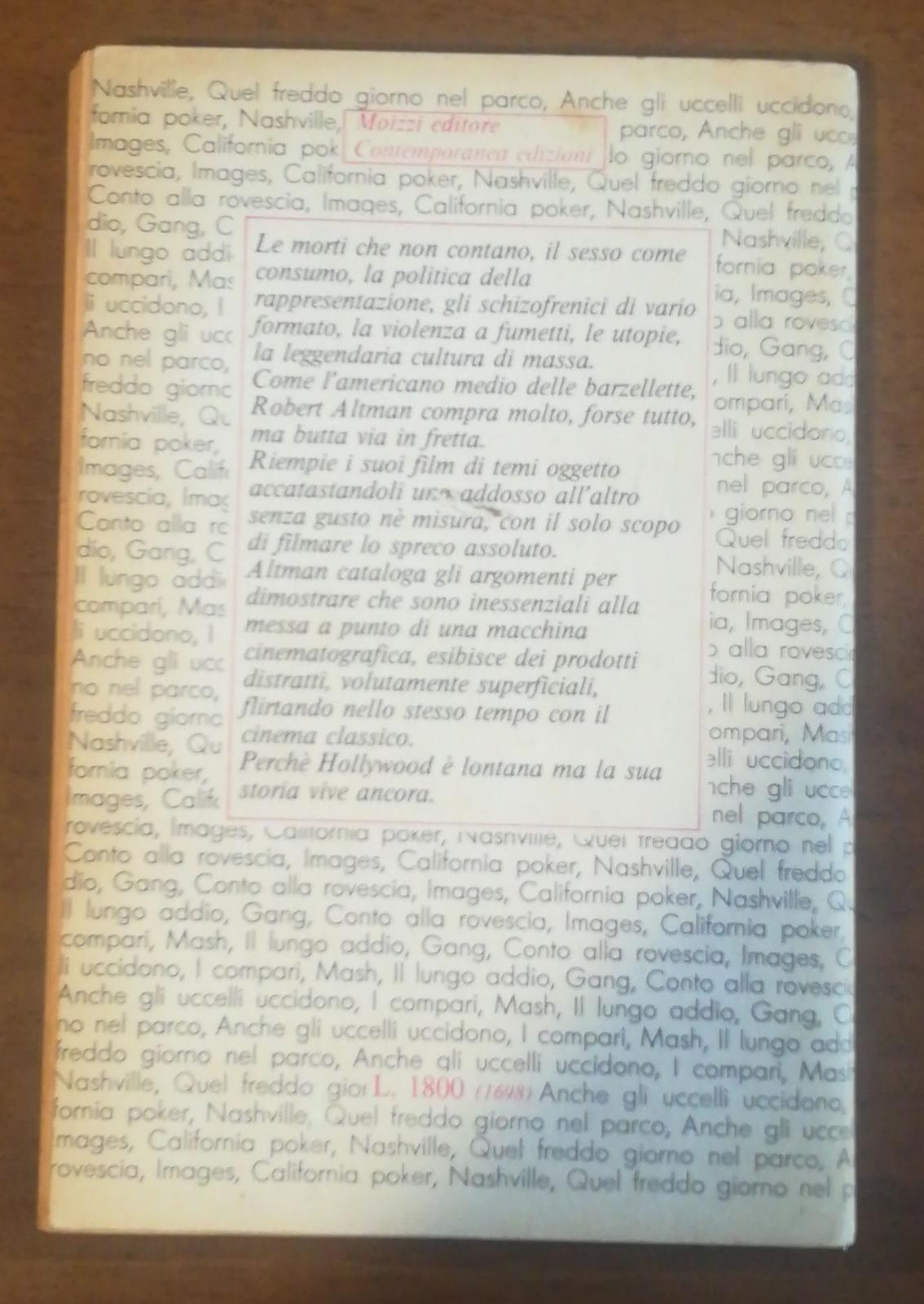 Robert Altman Altrove O Negli Immediati Dintorni