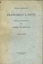 Discorsi parlamentari di Francesco S. Nitti. Volume quinto