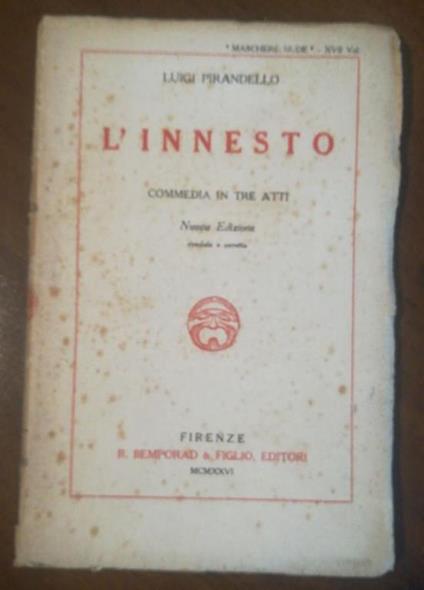 L' Innesto - Luigi Pirandello - copertina